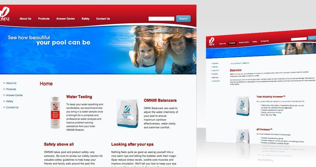 OMNI Pool Care Website